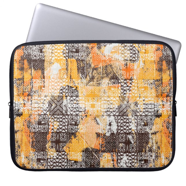 Capa Para Notebook Padrão geométrico moderno e tribal (Frente)