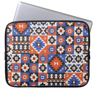 Capa Para Notebook Padrão geométrico oriental sem costura. Design
