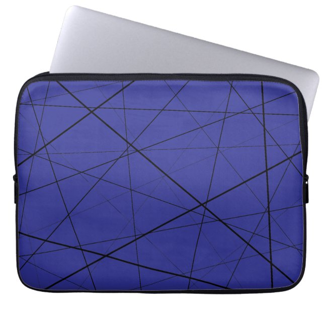 Capa Para Notebook Padrão geométrico preto e branco (Frente)