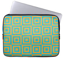 Padrão Geométrico Quadrado Retro - Laranja Ousado