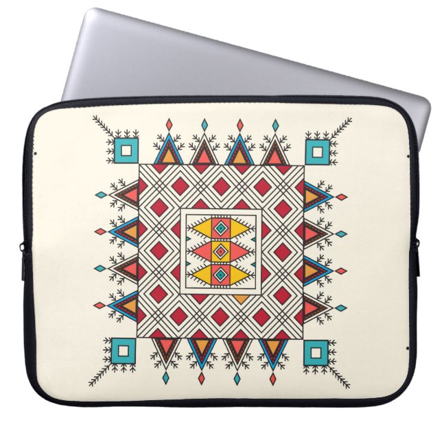Capa Para Notebook Padrão geométrico repetitivo decorativo inspirado  (Frente)