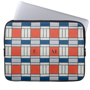 Capa Para Notebook Padrão Geométrico Retroativo Monograma