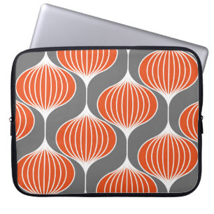 Capa Para Notebook Padrão geométrico sem costura com linhas ondulad