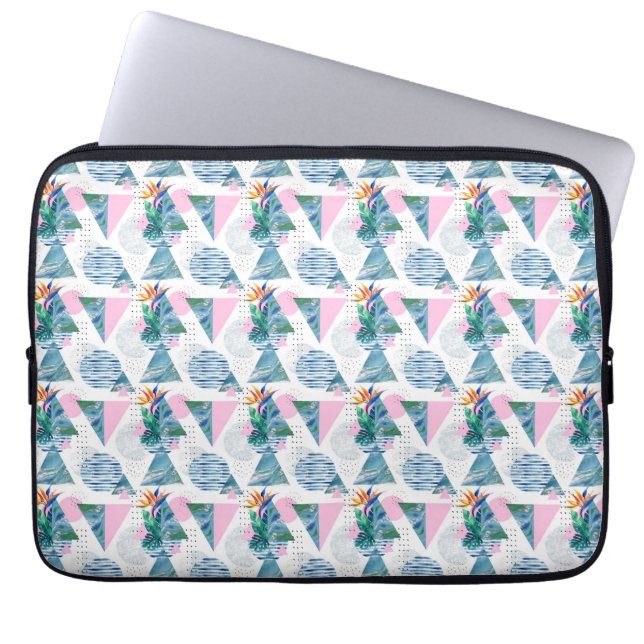 Capa Para Notebook Padrão geométrico tropical (Frente)
