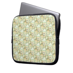 Capa Para Notebook Padrão Geométrico Verde