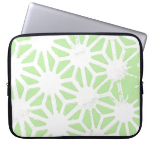 Capa Para Notebook Padrão geométrico verde da maçã