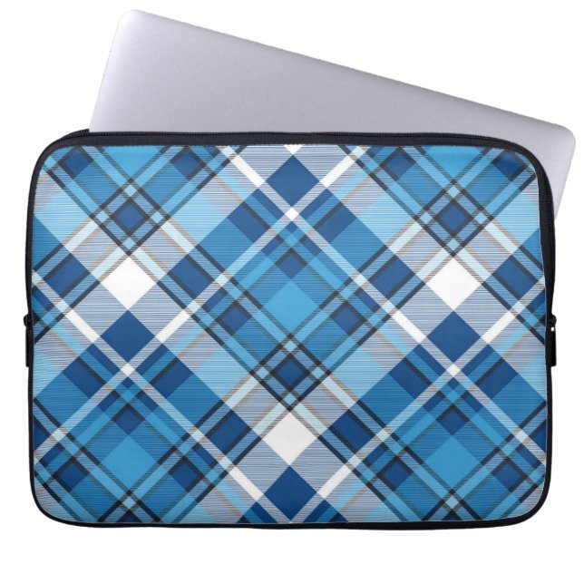 Capa Para Notebook Padrão Geométrico Vintage Trendy Blue (Frente)