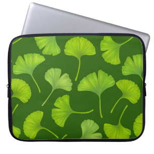 Capa Para Notebook Padrão Ginkgo em verde escuro