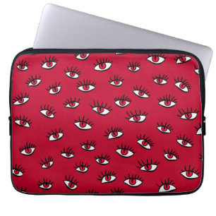 Capa Para Notebook Padrão Gótico dos Olhos Vermelhos Sinistros
