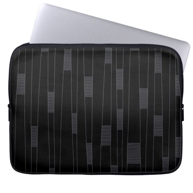 Capa Para Notebook Padrão gráfico de linha simples, mínimo e moderno (Frente)