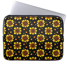 Capa Para Notebook Padrão Groovy 70s Flor de Margarida Poderoso
