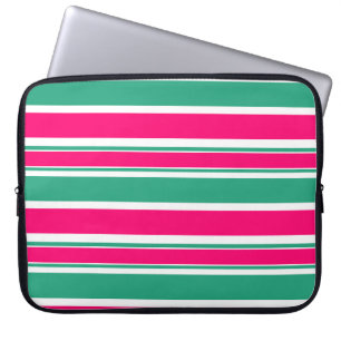 Capa Para Notebook Padrão horizontal listrado vermelho-verde