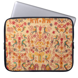 Capa Para Notebook Padrão indiano em fornalha, tecido, índia ou