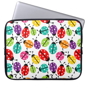 Capa Para Notebook Padrão Invisível de Lady Bug Bonita Colorida