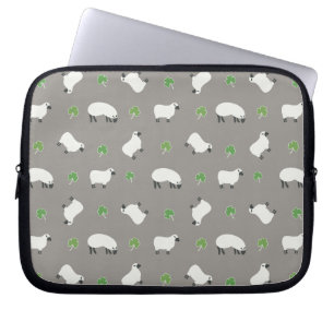 Capa Para Notebook Padrão Irlandês de Shamrock and Sheep