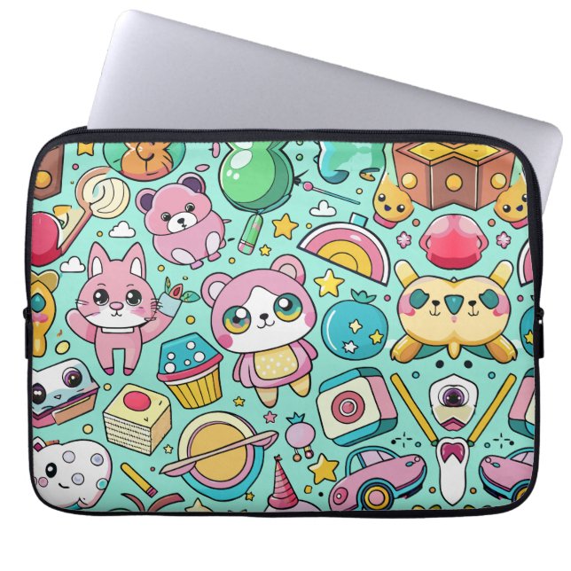 Capa Para Notebook Padrão Kawaii Adorável (Frente)
