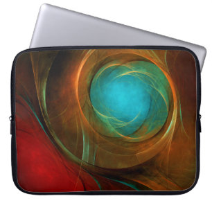 Capa Para Notebook Padrão Legal de Abstrato de Arte Fina Azul Moderna