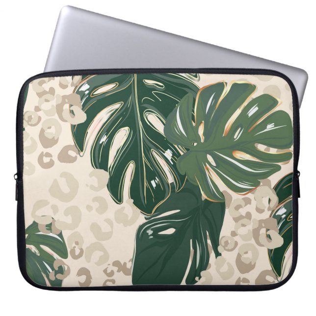 Capa Para Notebook Padrão leopardo, impressão animal, design sem cost (Frente)