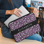 Capa Para Notebook Padrão-Leopardo, Manchas, Leopardo Roxo, Seu Nome<br><div class="desc">Padrão elegante,  na moda e sofisticado de leopardo em cor roxa. Presente moderno e moderno,  perfeito para o amante da impressão animal em sua vida. Personalize adicionando o seu nome,  apelido,  monograma ou iniciais.</div>