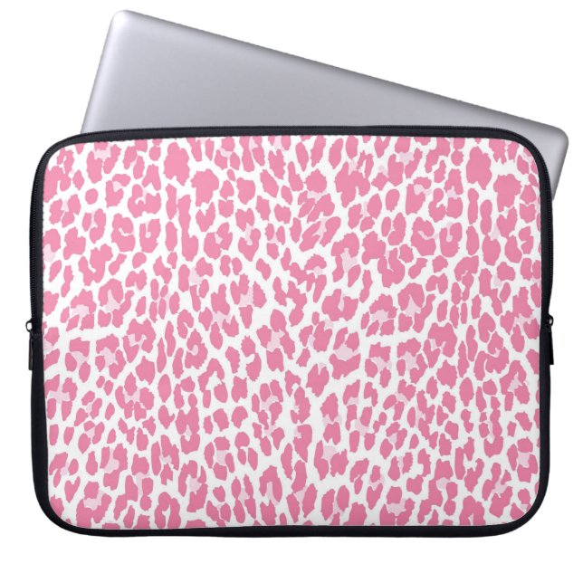 Capa Para Notebook Padrão-Leopardo Rosa (Frente)