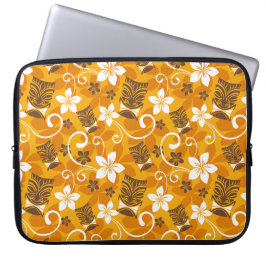 CAPA PARA NOTEBOOK PADRÃO LUAU TIKI (LARANJA)