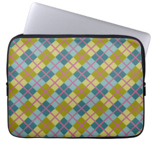 Capa Para Notebook Padrão magenta amarelo Dourado azul-lacrimogêneo