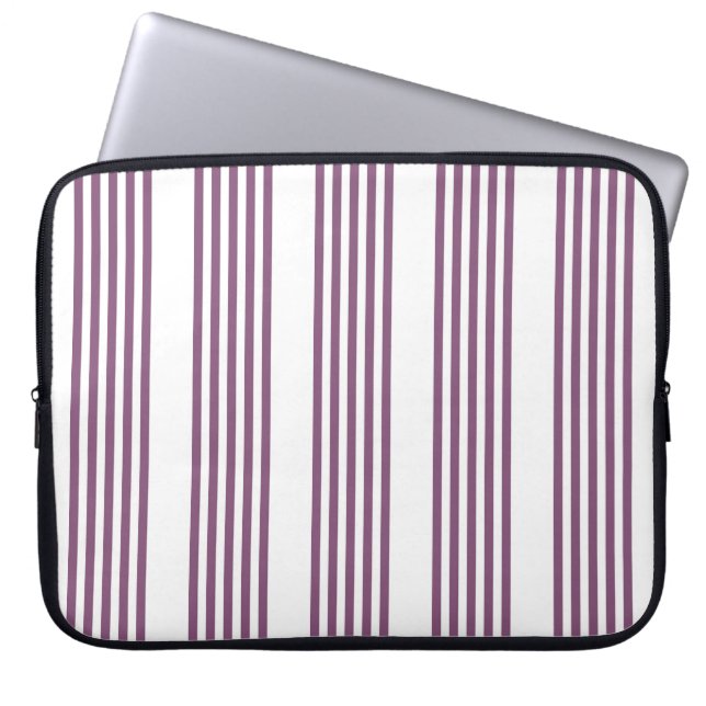 Capa Para Notebook Padrão Mauve roxo e branco de cinco faixas (Frente)