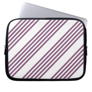 Capa Para Notebook Padrão Mauve roxo e branco de cinco faixas