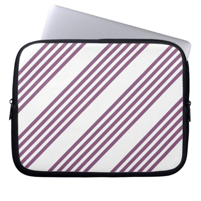 Capa Para Notebook Padrão Mauve roxo e branco de cinco faixas (Frente)