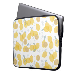 Capa Para Notebook Padrão moderno de limões de citrinos de Pastel