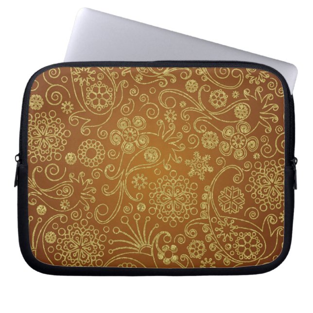 Capa Para Notebook Padrão Moderno de Paisley Retro Invisível (Frente)