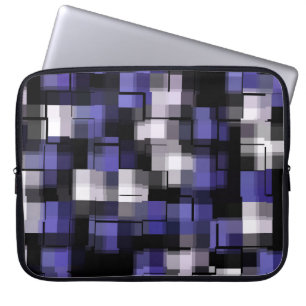 Capa Para Notebook Padrão Moderno Preto Preto Branco Roxo