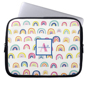 Capa Para Notebook Padrão Monogrammed Boho Rainbow