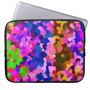 Capa Para Notebook Padrão Mosaico Vibrante Cristalino de abstrato