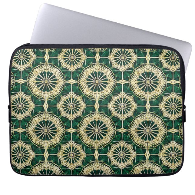 Capa Para Notebook Padrão Multicolorido Verde (Frente)