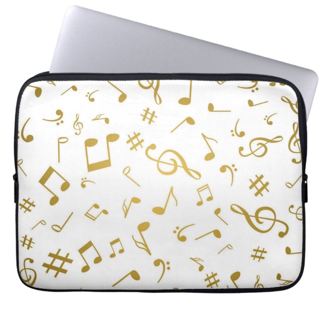 Capa Para Notebook Padrão musical (Frente)