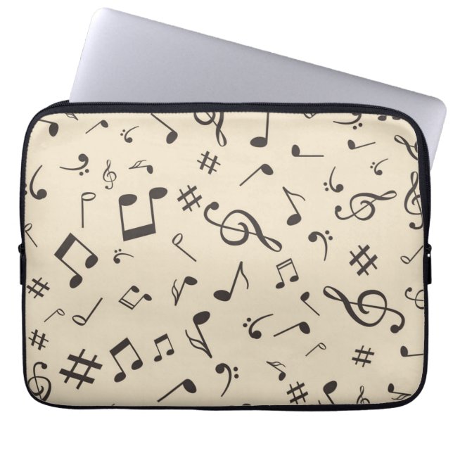 Capa Para Notebook Padrão musical (Frente)
