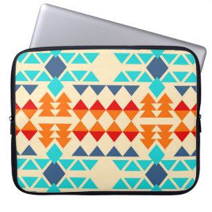 Capa Para Notebook Padrão nativo americano uniforme de rhombus e tr