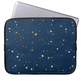 Capa Para Notebook Padrão Ouro Star no Blue Night