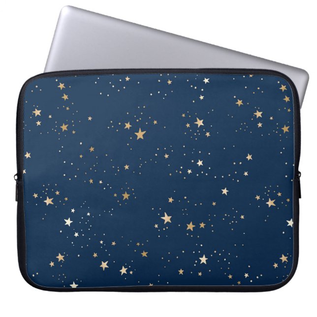 Capa Para Notebook Padrão Ouro Star no Blue Night (Frente)