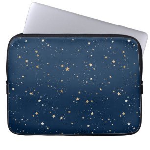 Capa Para Notebook Padrão Ouro Star no Blue Night