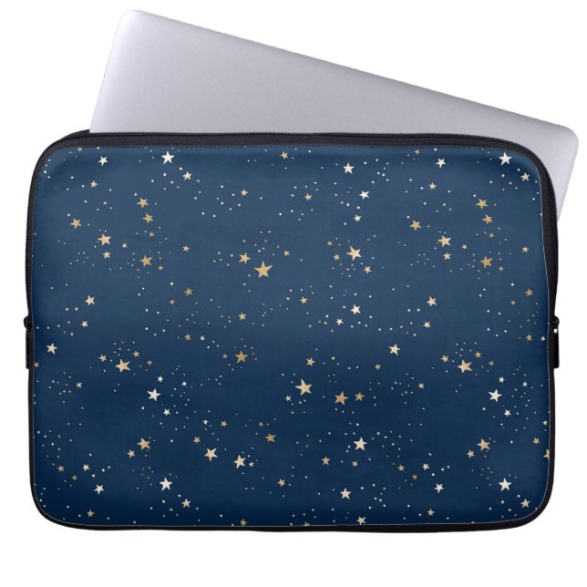 Capa Para Notebook Padrão Ouro Star no Blue Night (Frente)