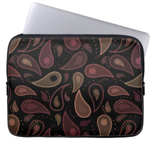 Capa Para Notebook Padrão Paisley Moderno Escuro Elegante