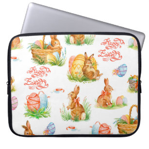 Capa Para Notebook Padrão perfeito colorido com primavera páscoa conc