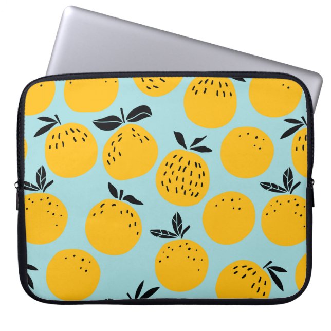 Capa Para Notebook Padrão perfeito de frutas de laranjas (Frente)