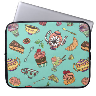 Capa Para Notebook padrão perfeito de vintage com bolos