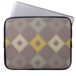 Capa Para Notebook Padrão perfeito do Bolinhas. Mosaico de figos étni