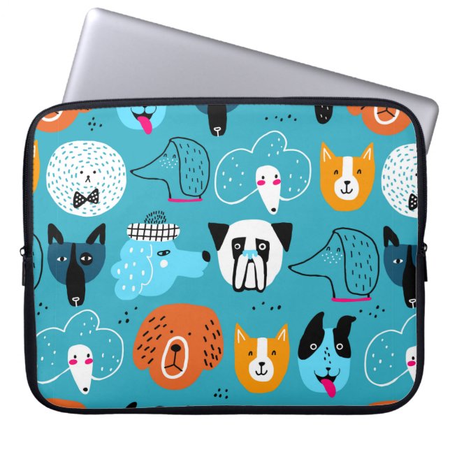 Capa Para Notebook Padrão perfeito e bonito com cães engraçados em um (Frente)