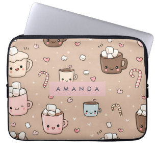 Capa Para Notebook Padrão Personalizado Adorável de Cacau Quente