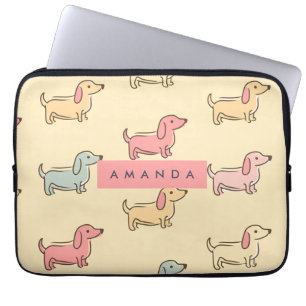 Capa Para Notebook Padrão Personalizado Adorável de Dachshund Dog